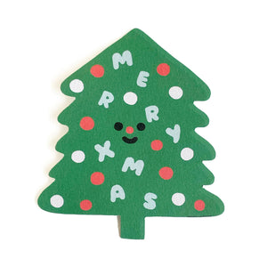 Merry Christmas Tree Sticker