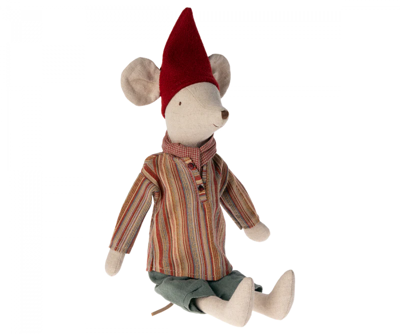 Medium Boy Christmas Mouse - Scarf