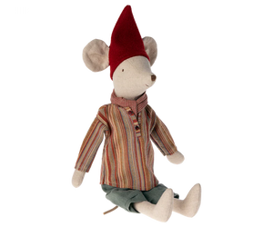 Medium Boy Christmas Mouse - Scarf