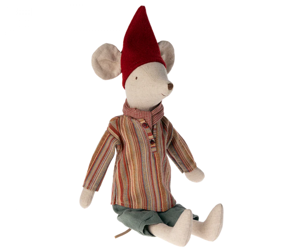 Medium Boy Christmas Mouse - Scarf