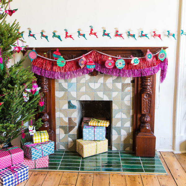 Colorful Reindeer Paper Garland