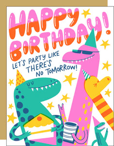 Dino Party Birthday Card