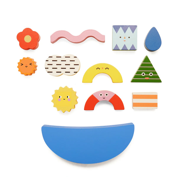 Teeter Totter Shapes, Wooden Balance Game