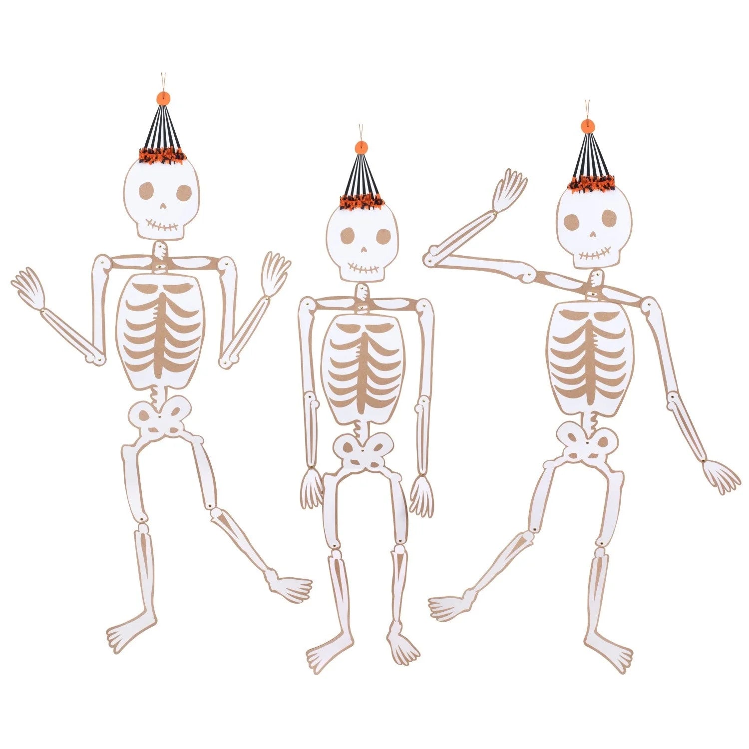 Vintage Giant Halloween Jointed Skeletons