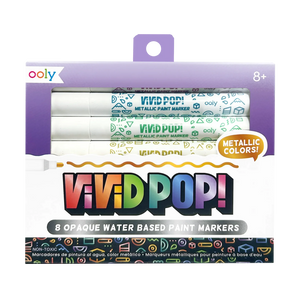 VividPop! - 8 Opaque Water Based Paint Markers - Metallic