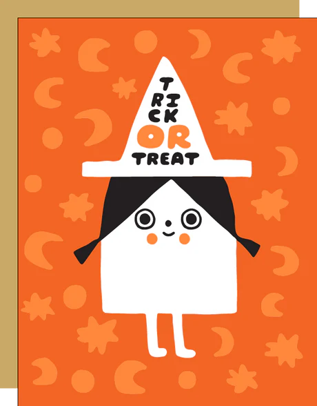 Trick or Treat Halloween Witch Card by Suzy Ultman