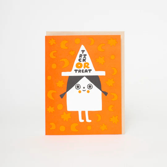 Trick or Treat Halloween Witch Card by Suzy Ultman