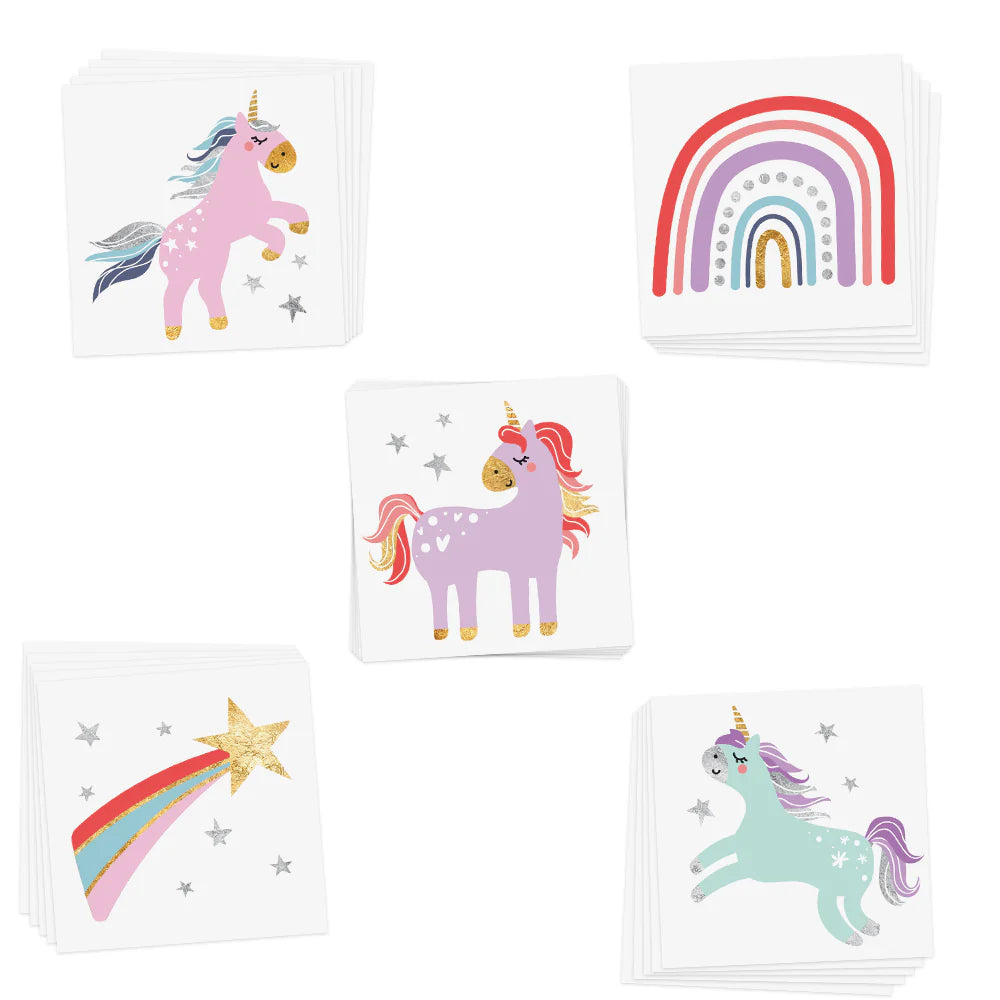 Enchanting Unicorns Variety Temporary Tattoo Set