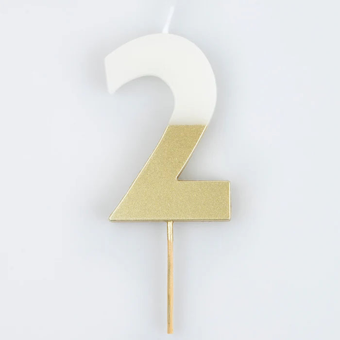 Gold Dipped Number Candles