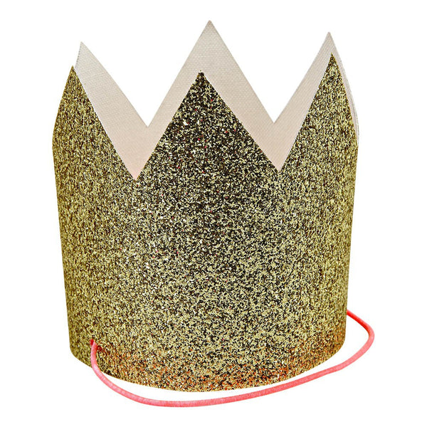 Mini Gold Glitter Crowns