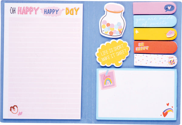 Side Notes Sticky Tab Note Set | Happy Day