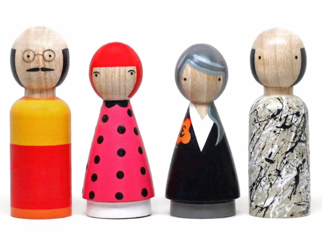 Modern Artist II Wooden Dolls