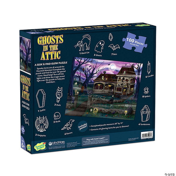 Ghosts In The Attic | Seek & Find Glow Puzzle